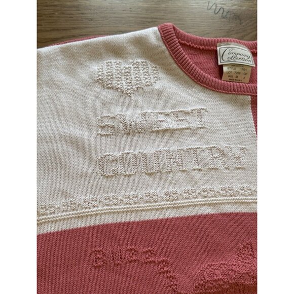 Company Collection Sweater Women Size Medium Embroidered USA Made Country VTG - Picture 9 of 13